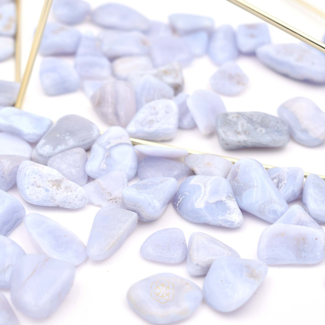 Blue Lace Agate Crystals from Kim R Sanchez Jewelry