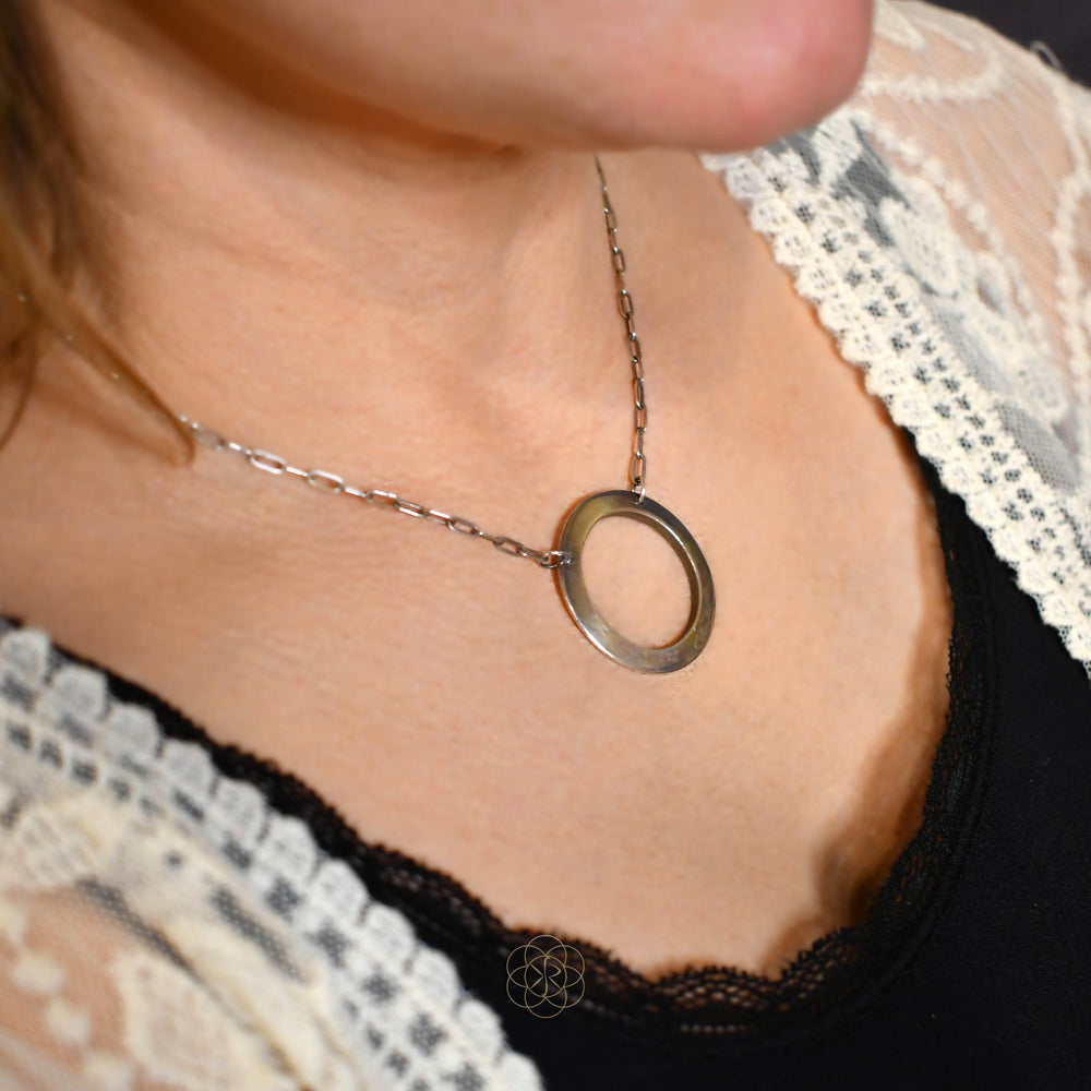 Open Pendant in Silver from Kim R Sanchez Jewelry